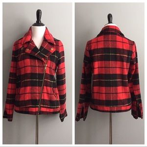Forever 21 flannel Moto jacket